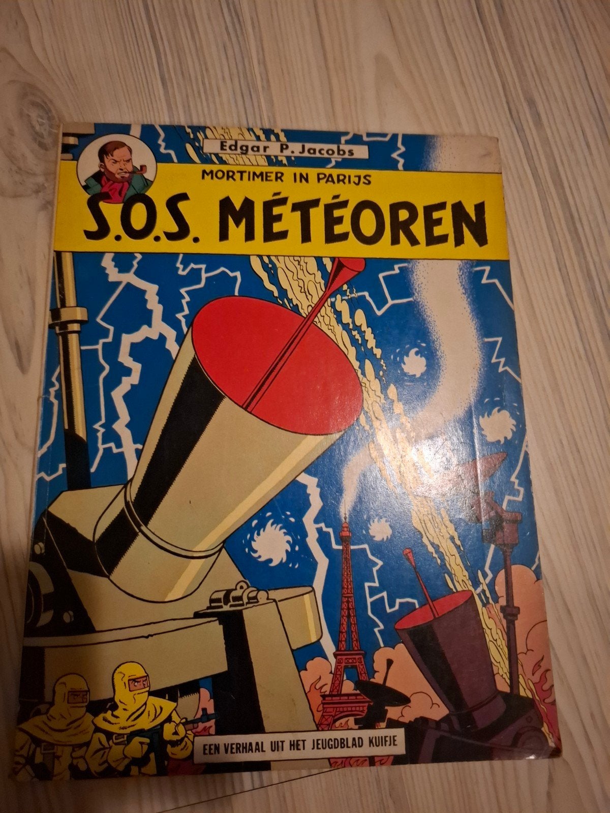 S.O.S. Meteoren - Edgar P. Jacobs - Stripboek, Eén stripboek, Ophalen of Verzenden, Gelezen, Edgar P. Jacobs