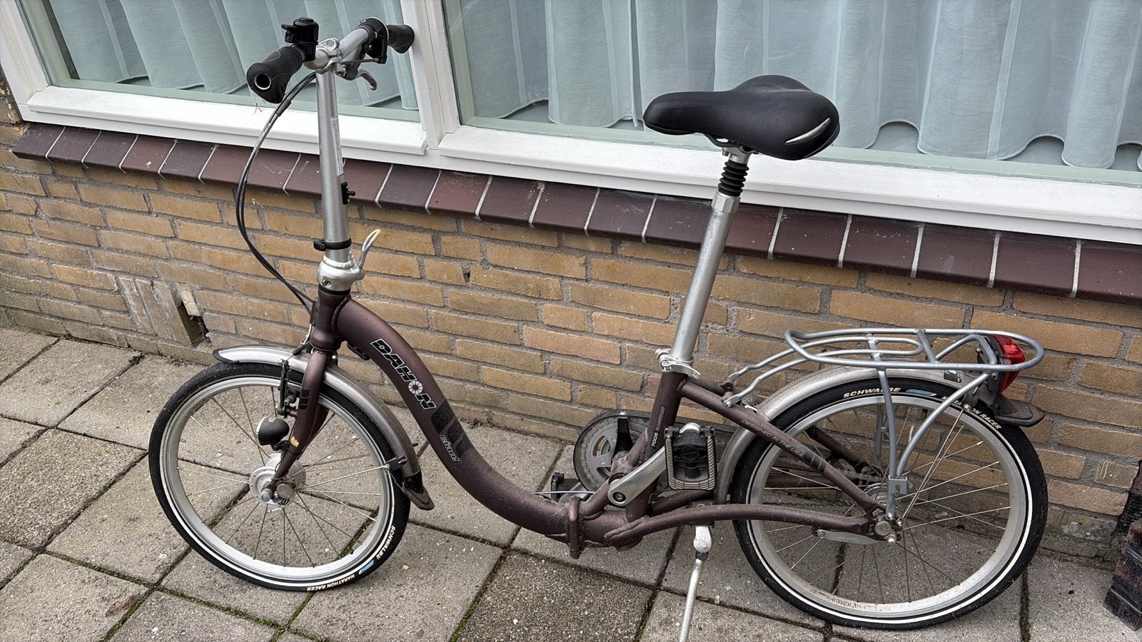 Dahon Oyama vouwfiets met 3 versnellingen, Fietsen en Brommers, Fietsen | Vouwfietsen, Ophalen, 20 inch of meer, Gebruikt, Velgrem