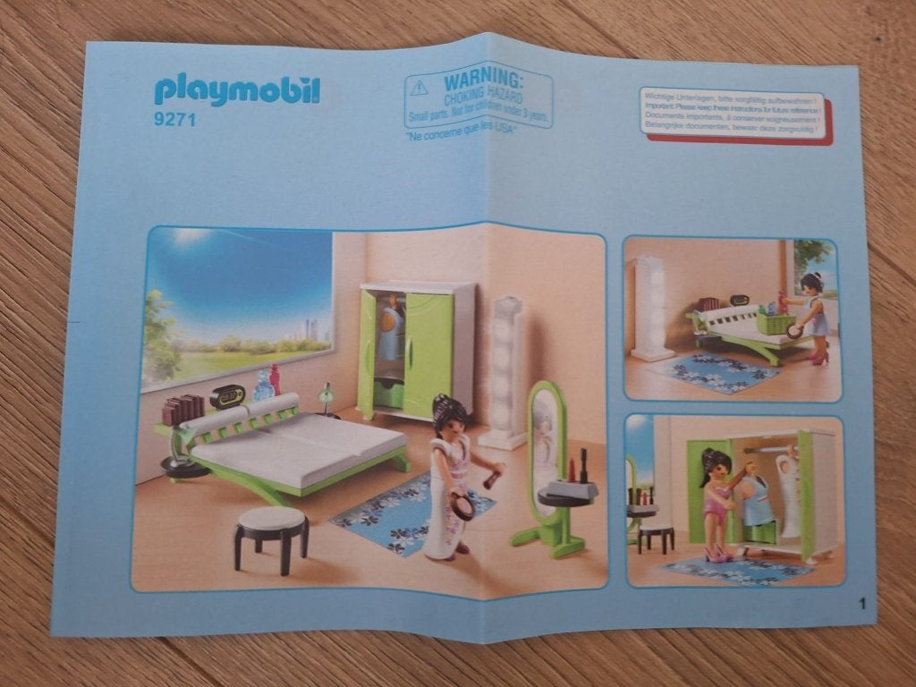Te koop: Playmobil set 9271 Slaapkamer met make-up tafel, Ophalen of Verzenden, Zo goed als nieuw, Complete set