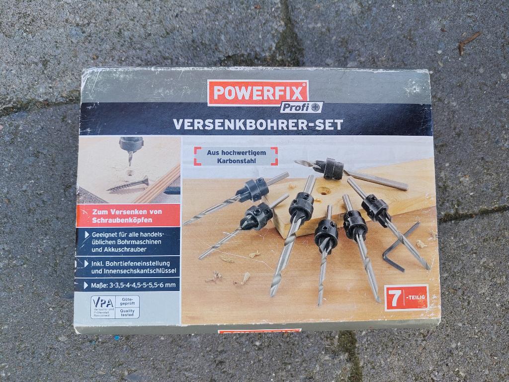Verzinkboren set van 7, Ophalen, Zo goed als nieuw