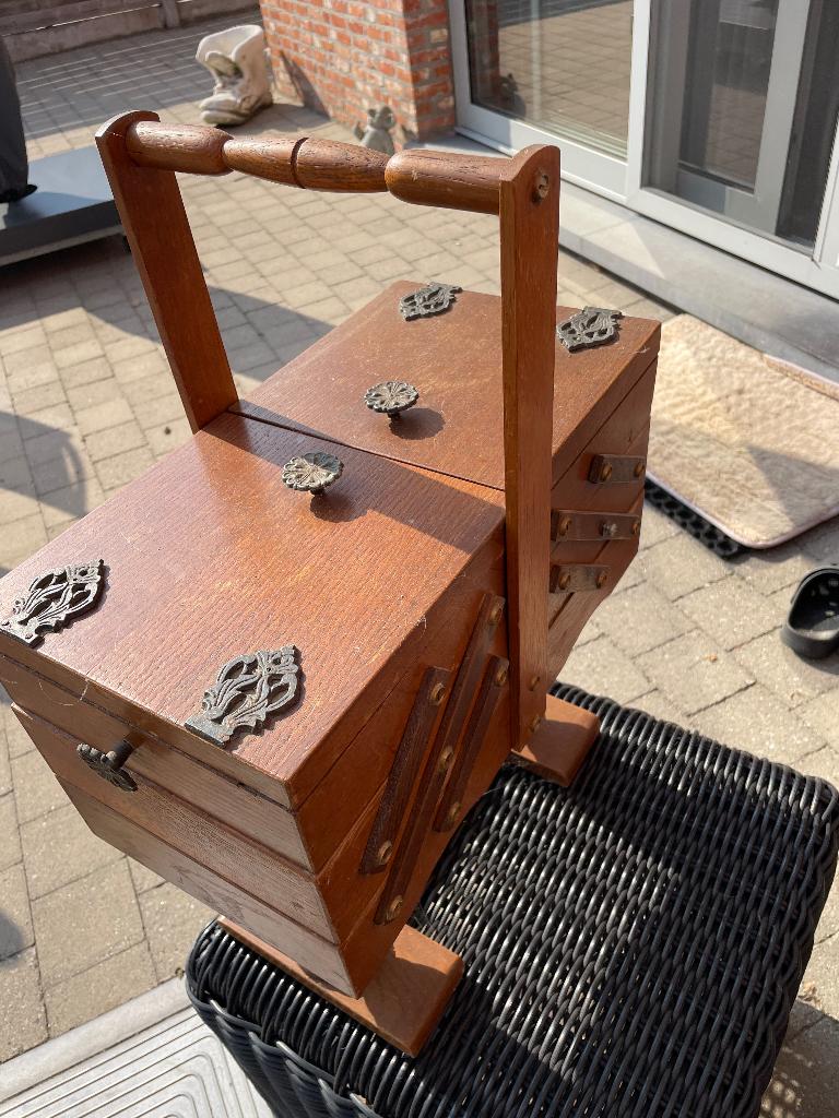 Antieke naai box, Ophalen of Verzenden