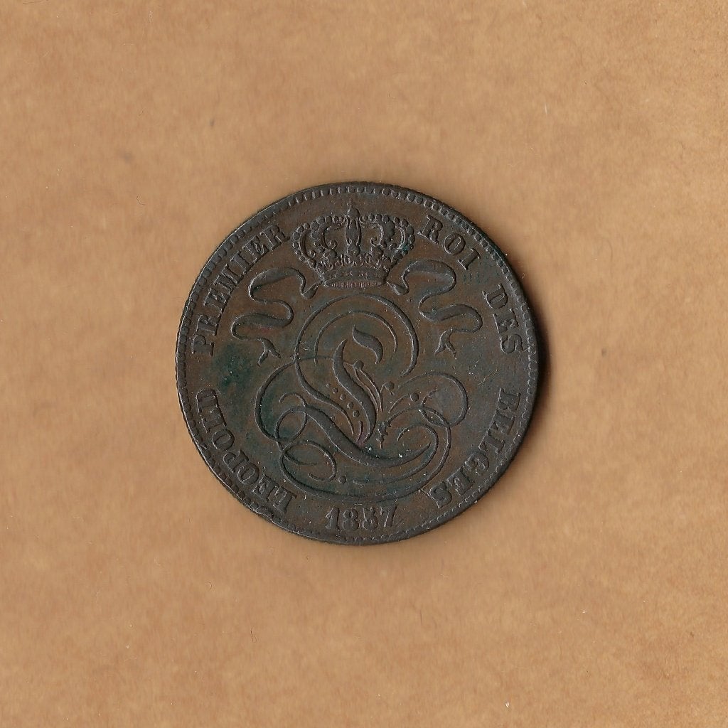 5 centimes 1857 Leopold I, Postzegels en Munten, Ophalen of Verzenden, Losse munt