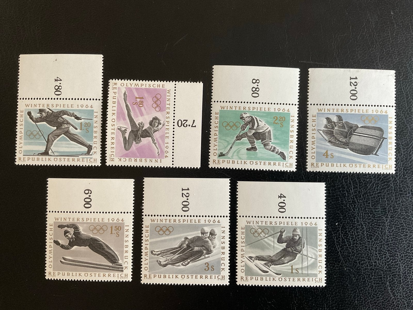 Oostenrijkse Herdenkingspostzegels IX Olympische Winterspele, Verzenden, Overige landen, Gestempeld
