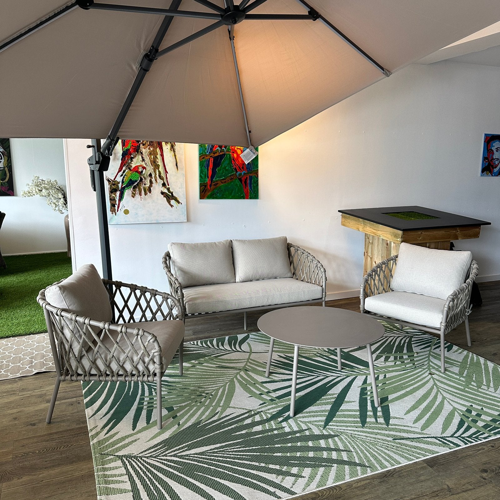 Nieuwe Tuinset / loungeset – Showmodel – Bank + 2 stoelen, Verzenden, ., Zo goed als nieuw, .