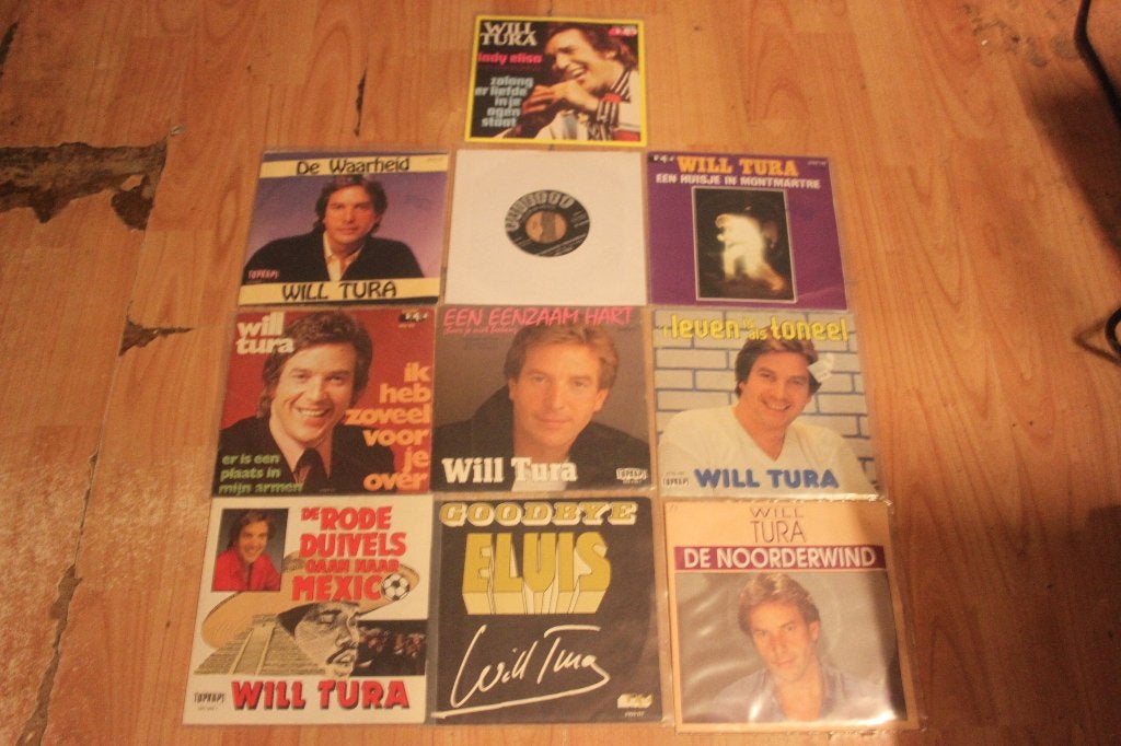 700g - 23 vinyl singles van will tura, Cd's en Dvd's, Vinyl | Overige Vinyl, Ophalen of Verzenden, Gebruikt, 12 inch