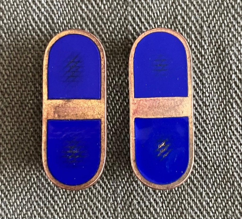 US WW2 Flight Officer Rank Insignia - Glider Pilot (2 stuks), Ophalen of Verzenden, Landmacht, Amerika, Embleem of Badge