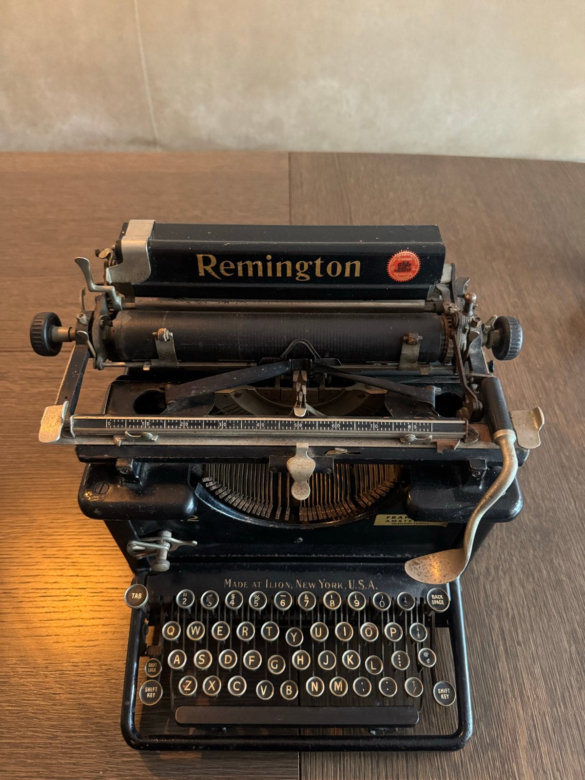 Remington type machine, Ophalen