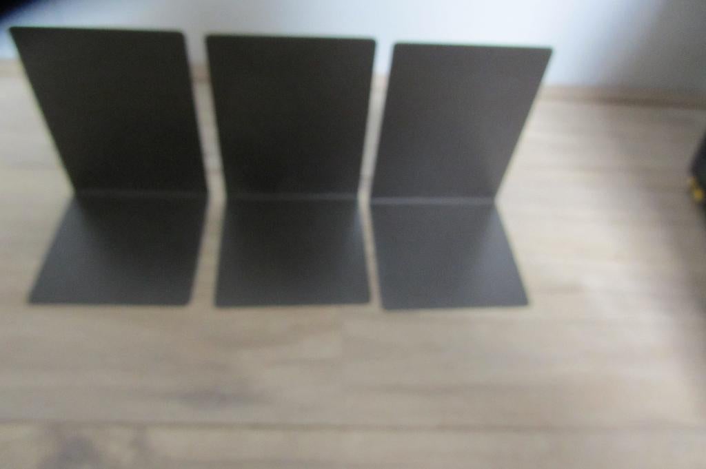 3 boekensteunen, metaal, Huis en Inrichting, Ophalen, Gebruikt