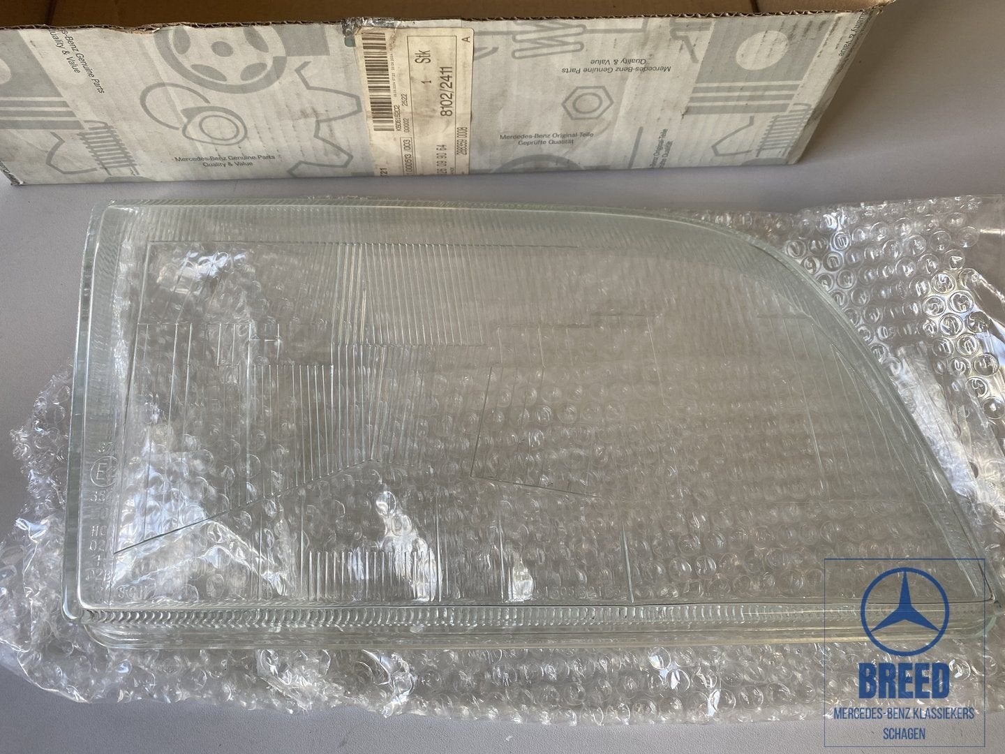 NOS koplampglas links Xenon voor Mercedes-Benz W140 facelift, Auto-onderdelen, Verlichting, -, Nieuw, Ophalen of Verzenden, -