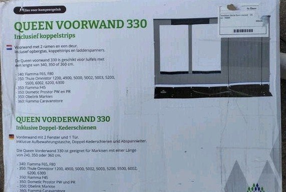 voorwand luifel paslengte 3.30 m, Ophalen of Verzenden, Nieuw