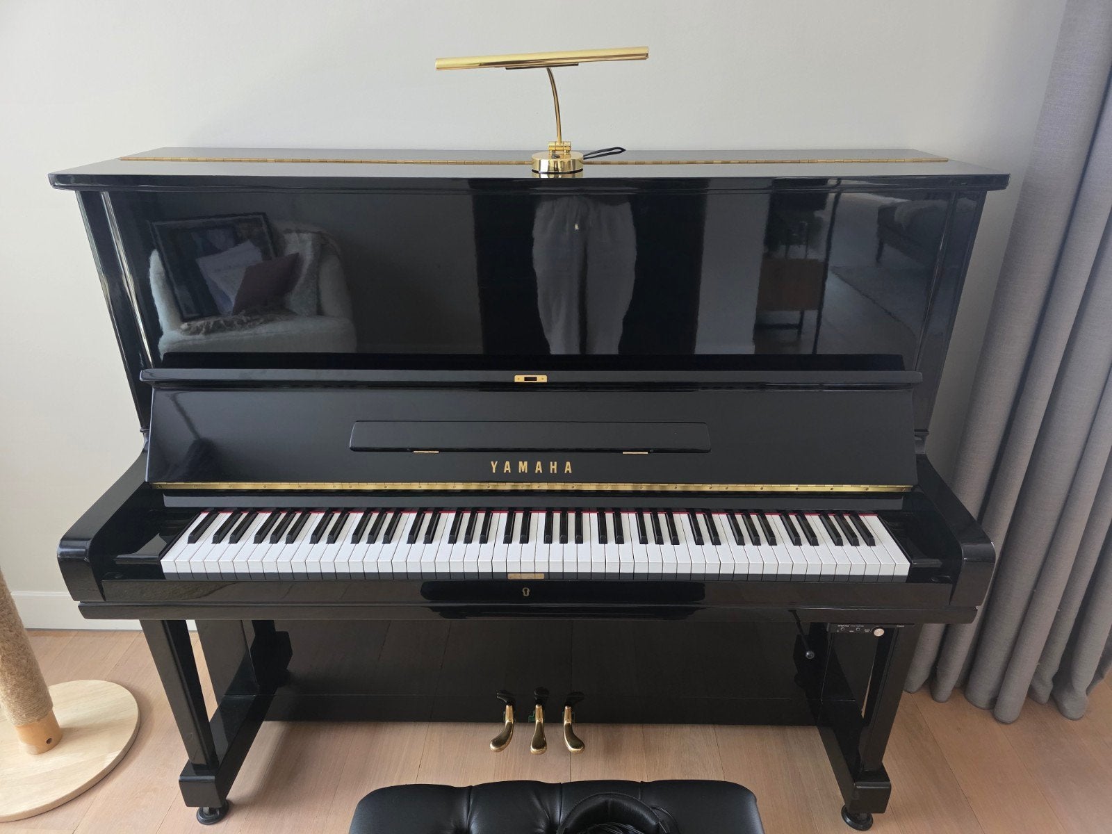 Prachtige Yamaha U3 piano met Genio Silent Systeem, Muziek en Instrumenten, Gebruikt, Zwart, Ophalen of Verzenden, Piano