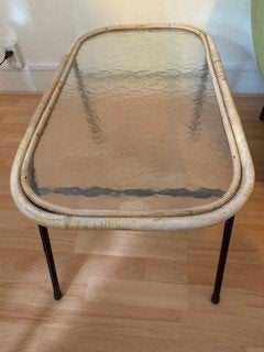 vintage tafeltje, Minder dan 55 cm, Gebruikt, Vintage, Glas