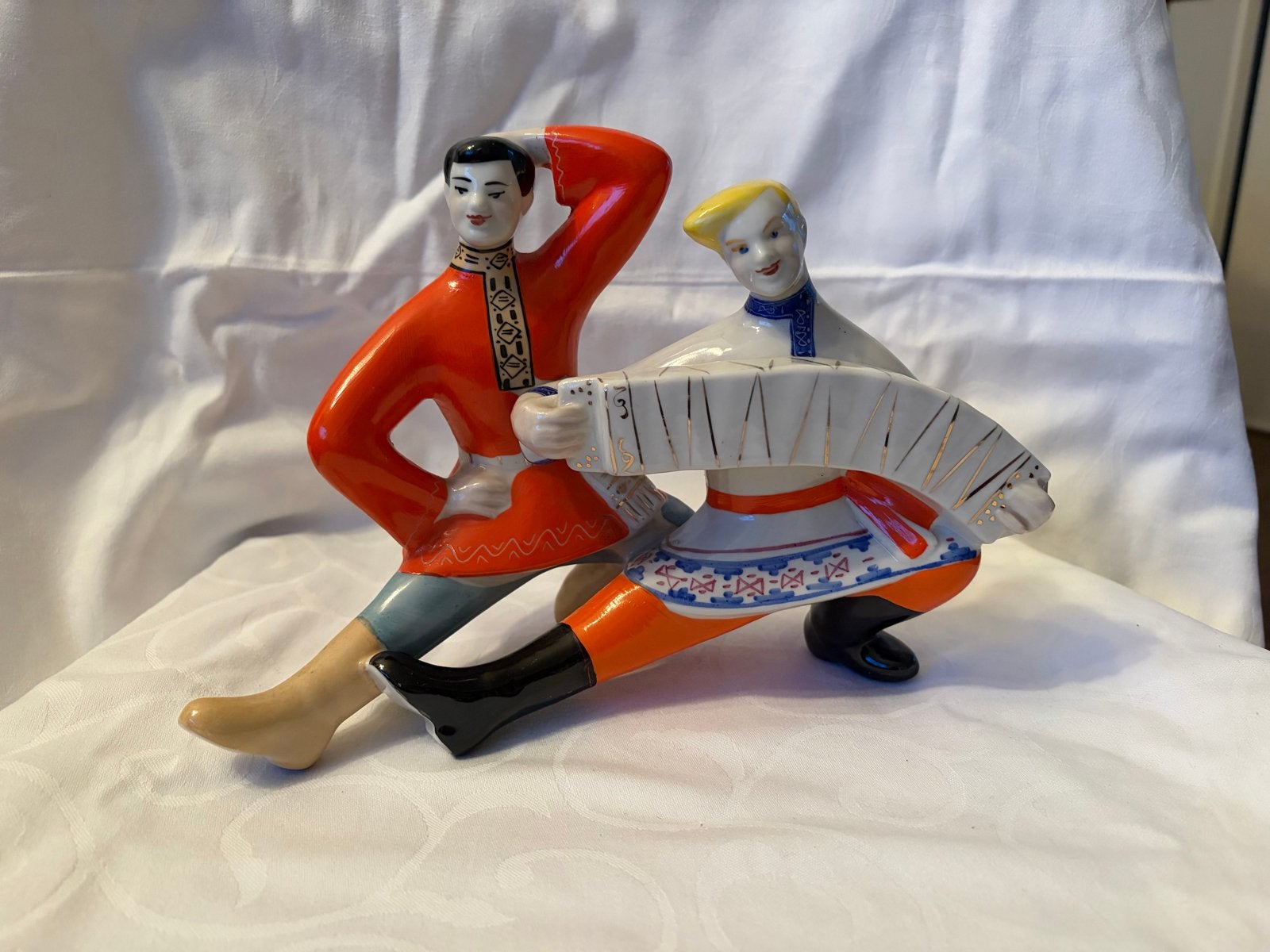 Vintage Polonne Porseleinen Beeldje "Plyasuny" (Dansers), Ophalen of Verzenden