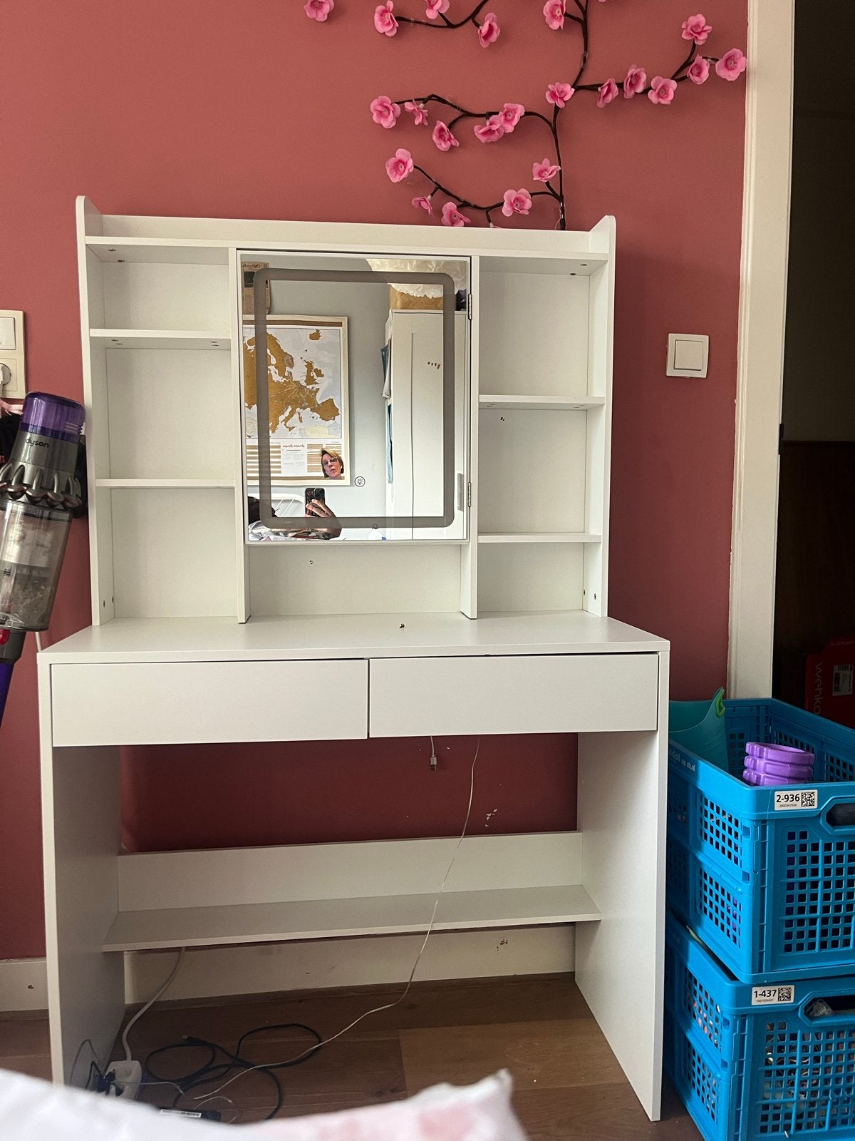 Make-up tafel, Huis en Inrichting, Tafels | Kaptafels, Gebruikt, 100 tot 150 cm, 50 tot 100 cm, Hout, Ophalen