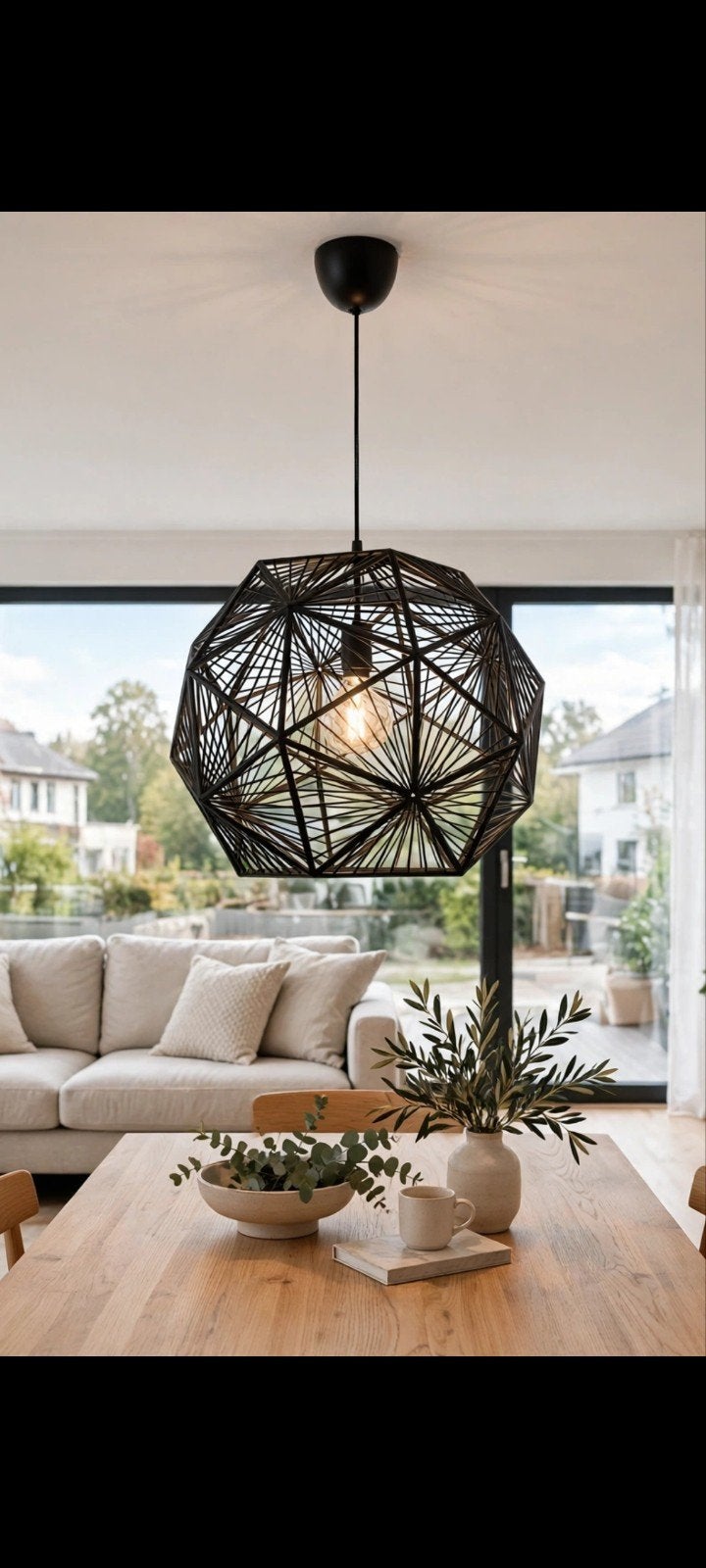 Philips hanglamp Mohair zwart., Ophalen, Kunststof, Gebruikt, E27 (groot)
