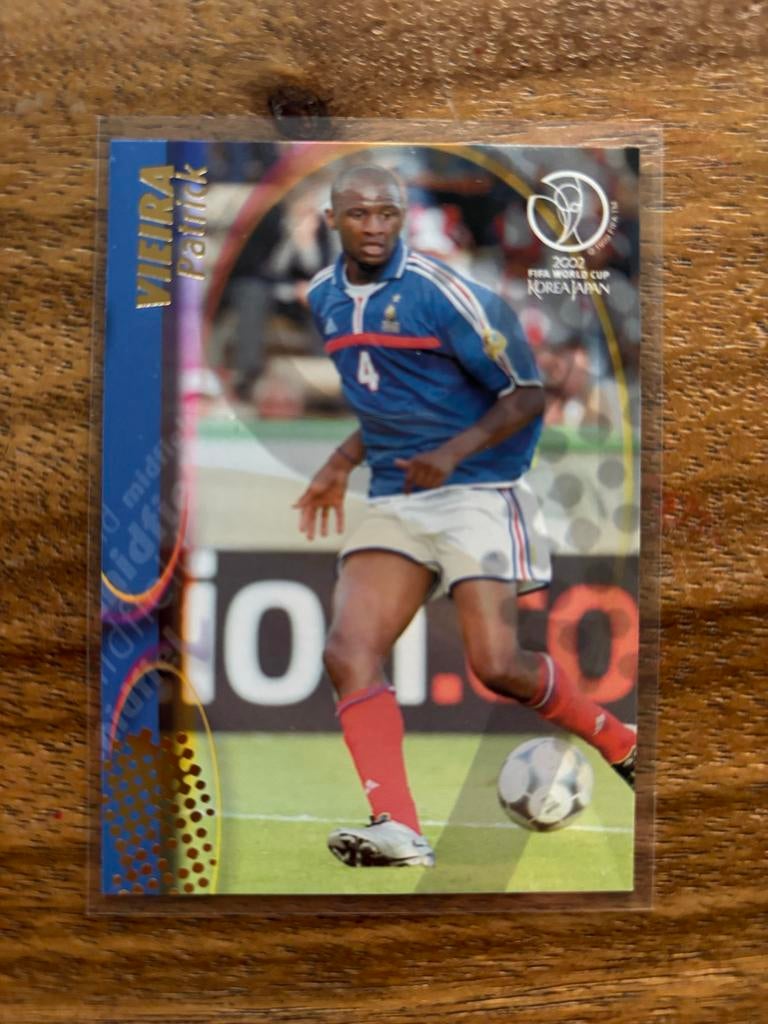 Patrick Vieira Spelerskaart - Frankrijk WK 2002 Panini, Ophalen of Verzenden, Zo goed als nieuw, Buitenlandse clubs, Spelerskaart