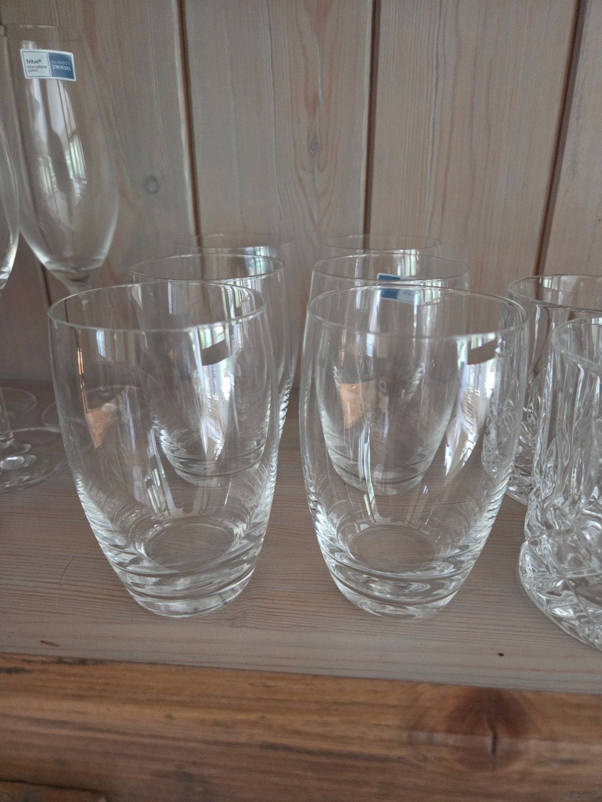 6 Kristallen waterglazen van Schott Zwiesel, Verzamelen, Ophalen, Zo goed als nieuw, Overige typen