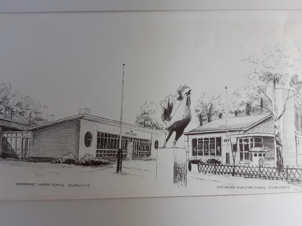 A370 Pentekening Basisschool Kleuterschool Deventer OBS, Boeken, Geschiedenis | Stad en Regio, Ophalen of Verzenden, 20e eeuw of later