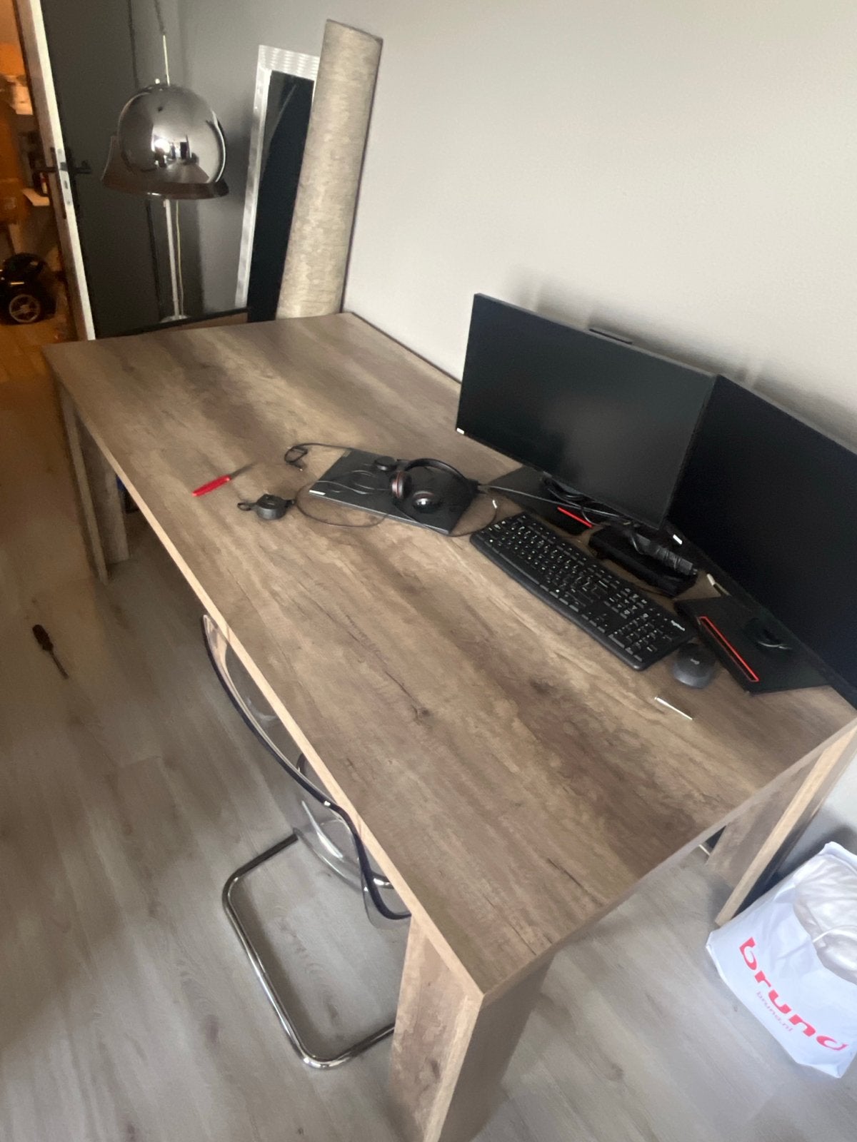 Ruime eettafel 200x100cm, Ophalen, Gebruikt, 100 tot 150 cm, 200 cm of meer