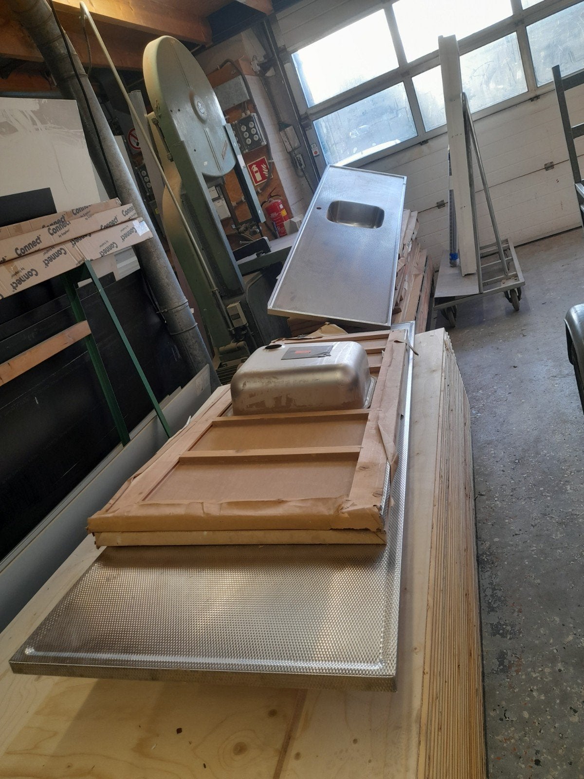 Nieuwe RVS aanrechtbladen diverse maten (1.50m - 2.20m), Ophalen, Nieuw, Metaal, Zilver