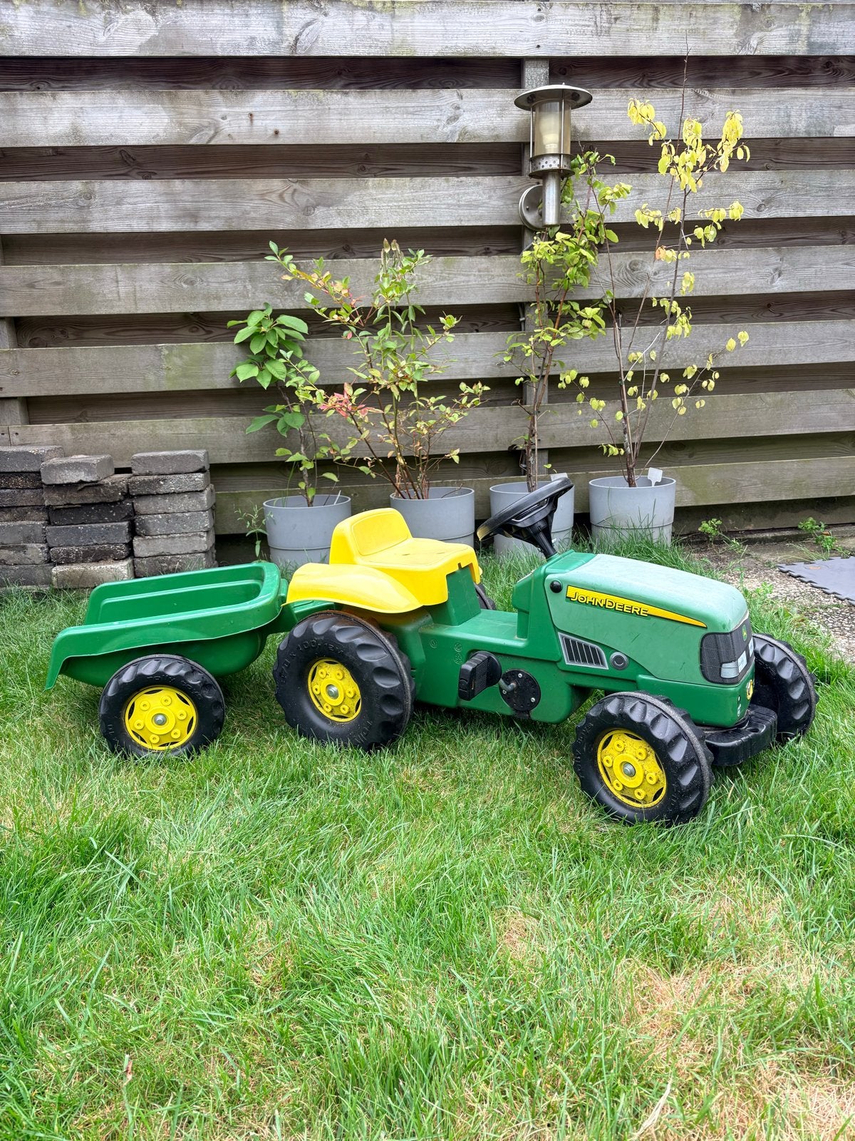 John Deere traptractor met aanhanger, Kinderen en Baby's, Ophalen, Gebruikt, Trapvoertuig