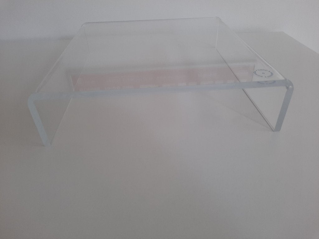 prachtige gave schone monitorstandaard mooi dik plexiglas, Ophalen of Verzenden, Zo goed als nieuw
