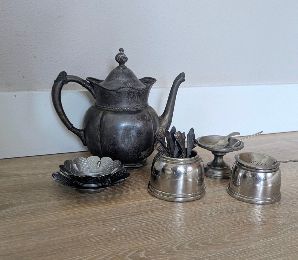 Antiek, nostalgische theeservies, Ophalen of Verzenden