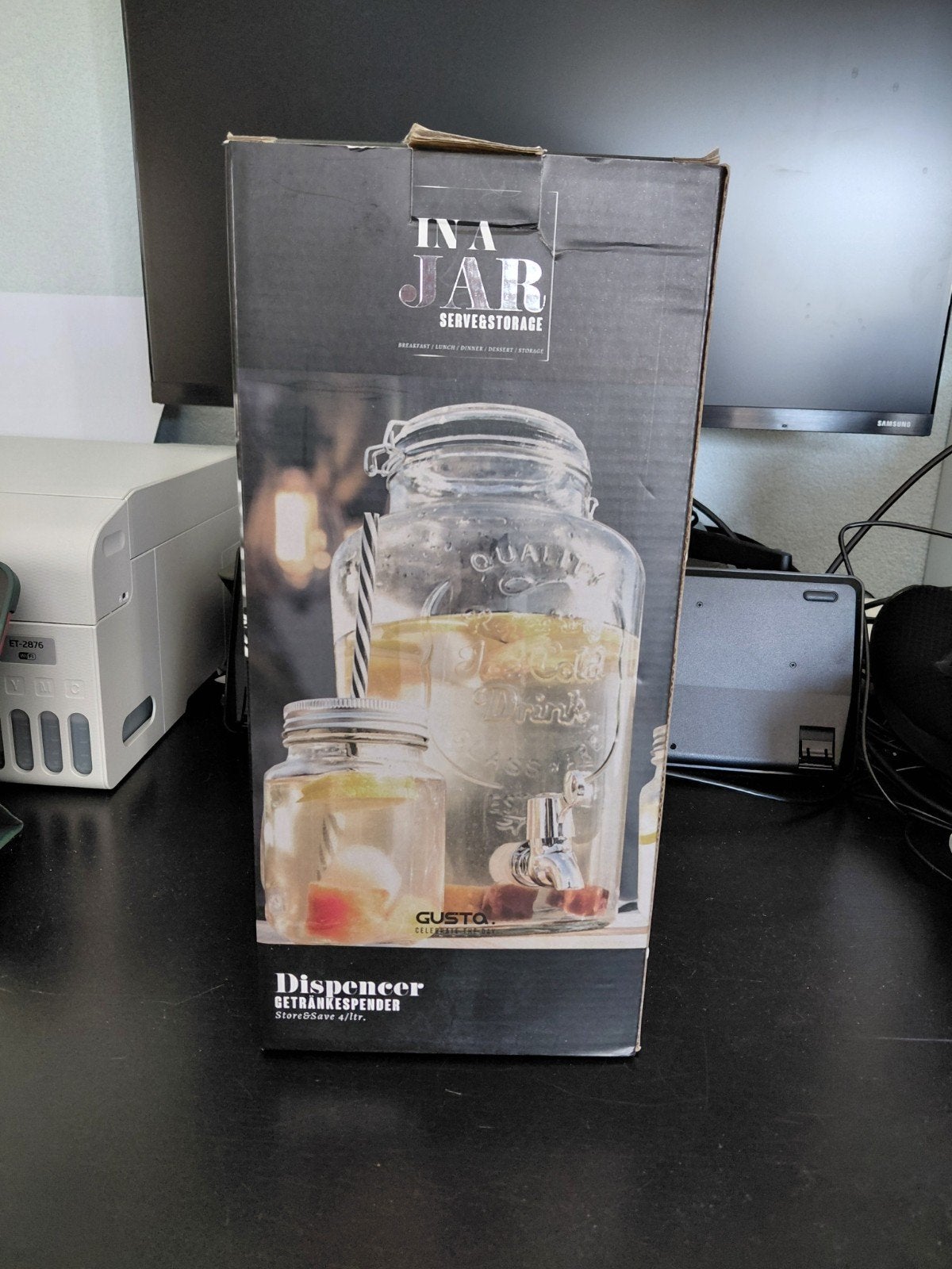 Gusta Dispenser Set met Tapkraan - Serve & Storage, Nieuw, Gusta, Ophalen of Verzenden, Glas