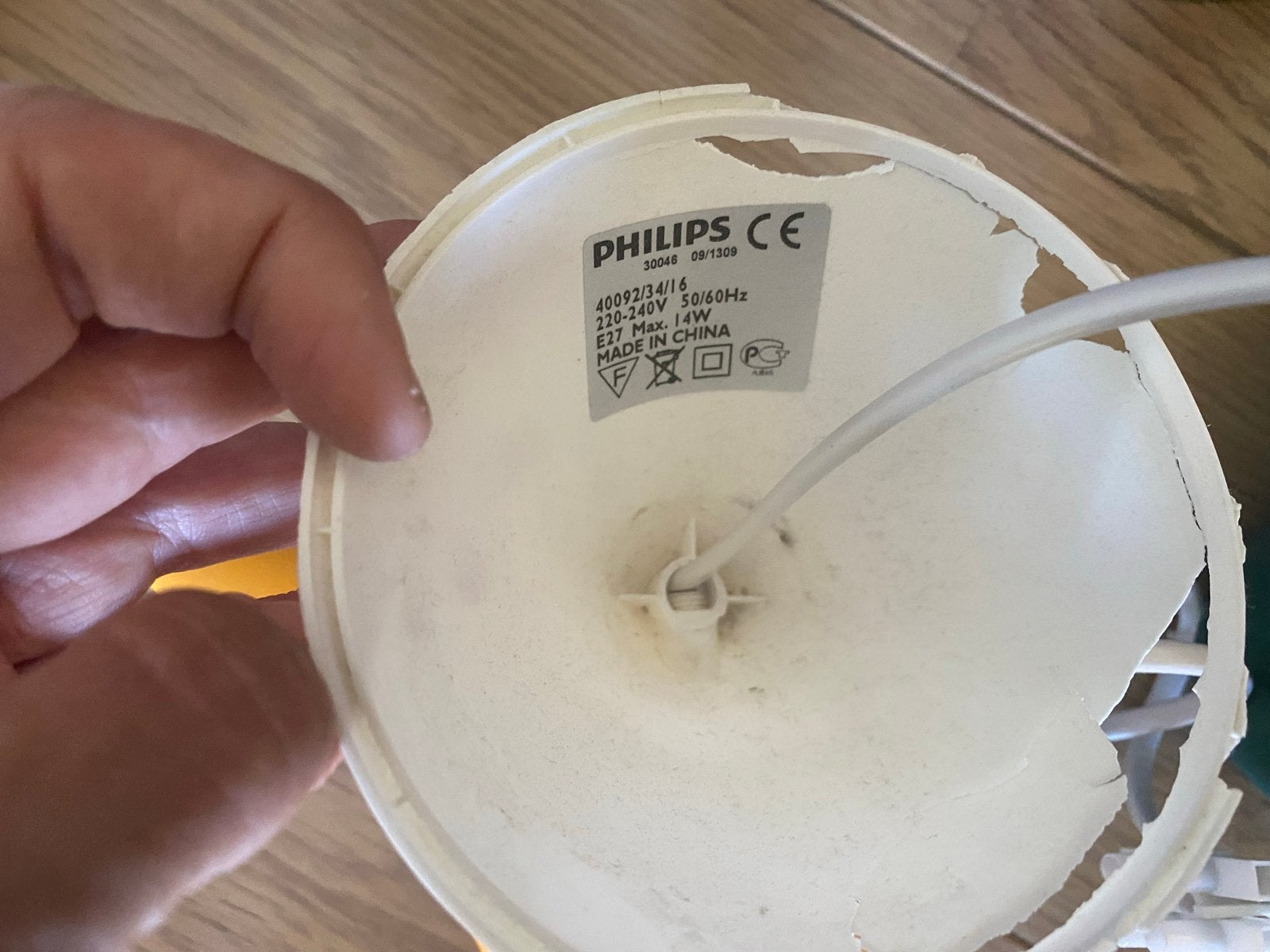 Philips kinderlamp 'Mannetje op de maan' - Werkt nog, Ophalen of Verzenden, Gebruikt, Kunststof, E27 (groot)