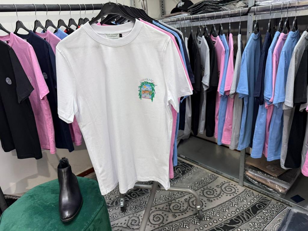 Casablanca prada Balenciaga parajumper stone island, Kleding | Heren, T-shirts, Ophalen of Verzenden, Nieuw, Overige maten, Wit
