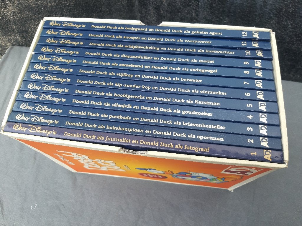 Donald Duck Collectie AD uitgave 12 delen compleet, Complete serie of reeks, Ophalen, Zo goed als nieuw, Walt Disney