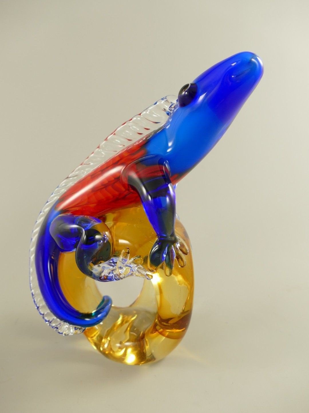 Kleurrijk Glazen Kameleon Beeldje - H. 23cm, Ophalen of Verzenden