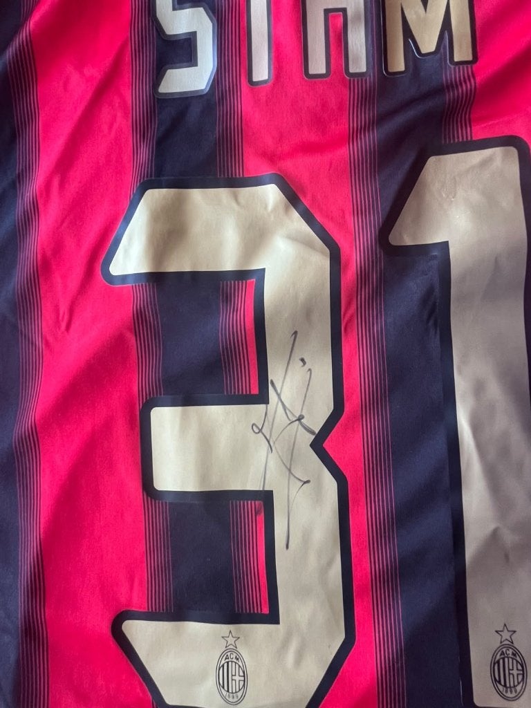 Gesigneerd Jaap Stam AC Milan shirt met videobewijs, Verzamelen, Verzenden, Nieuw, Buitenlandse clubs, Shirt