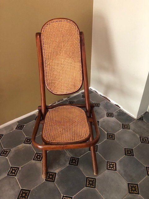Originele antieke vintage Thonet stoel - Kaminsessel, Huis en Inrichting, Stoelen, Ophalen, Gebruikt, Bruin, Hout