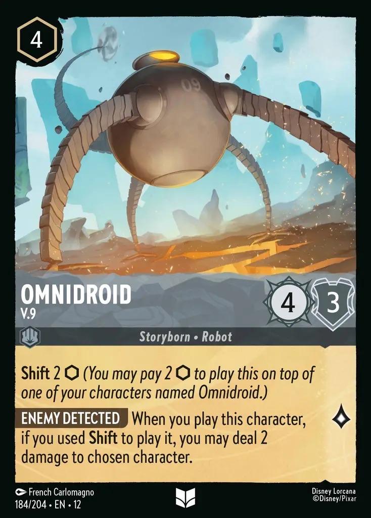 Disney Lorcana - Wilds Unknown - 012-184 - Omnidroid (FOIL), Ophalen of Verzenden, Nieuw, Losse kaart, Foil