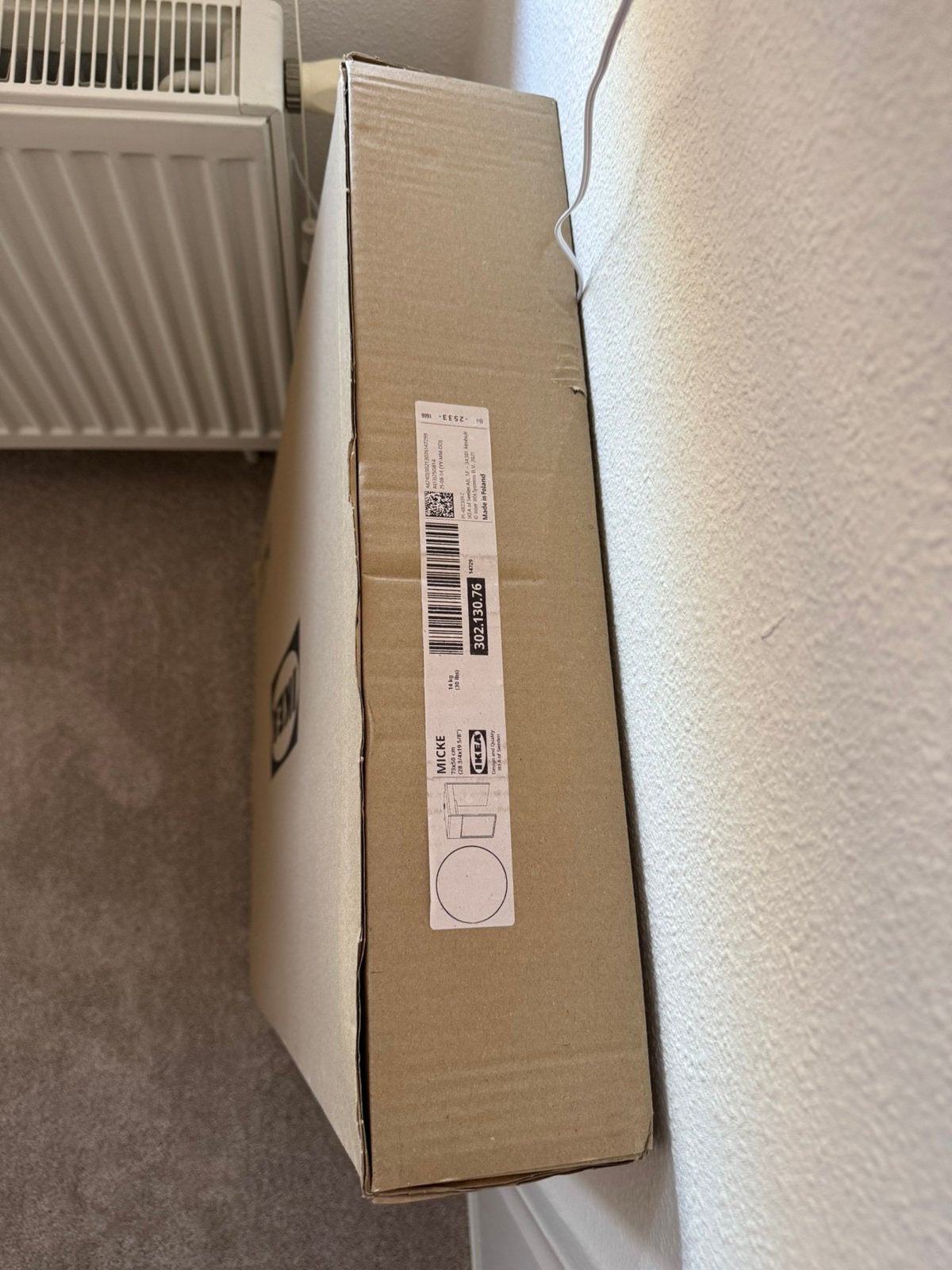 NIEUW Micke bureau Ikea wit, Ophalen, Nieuw, Wit