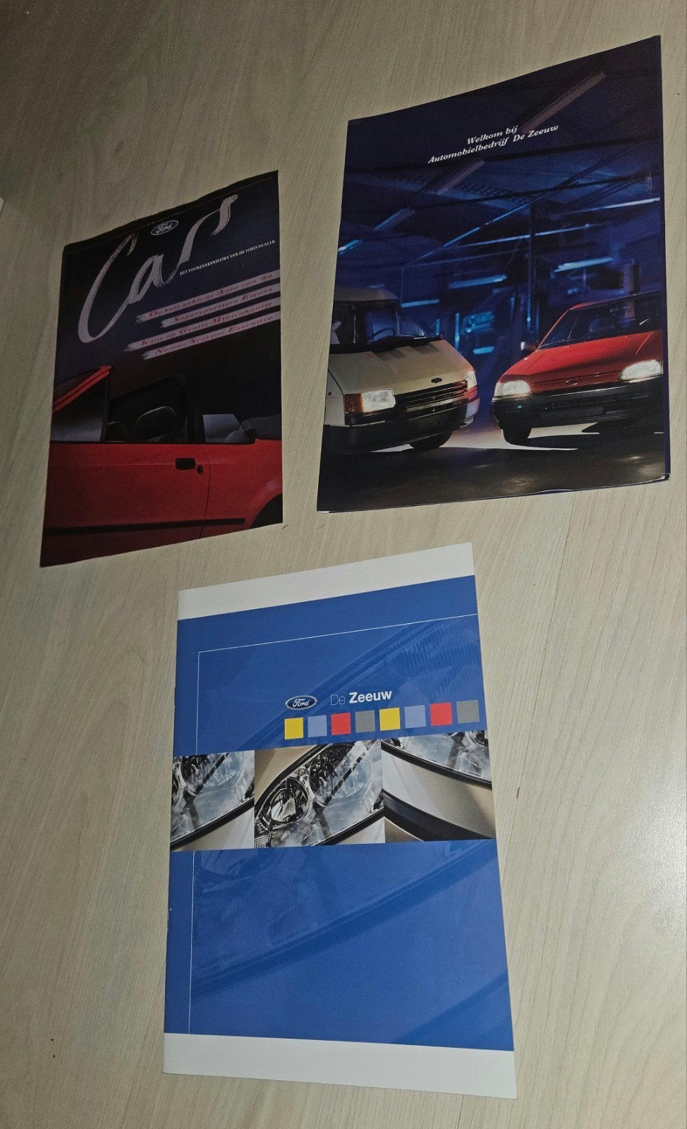 brochures van voormalige Ford dealer De Zeeuw 1986 tm 2004, Ophalen of Verzenden, Auto's