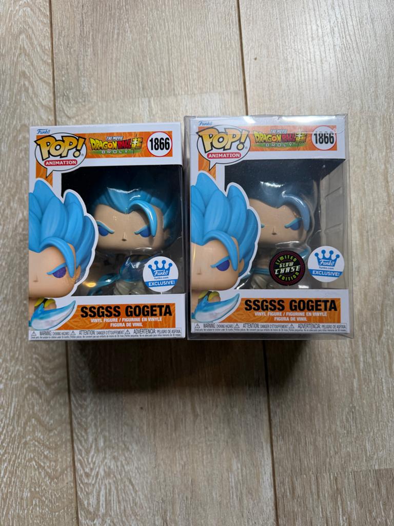 Funko Pop! SSGSS Gogeta Dragon Ball Super Broly CHASE bundel, Ophalen of Verzenden, Zo goed als nieuw
