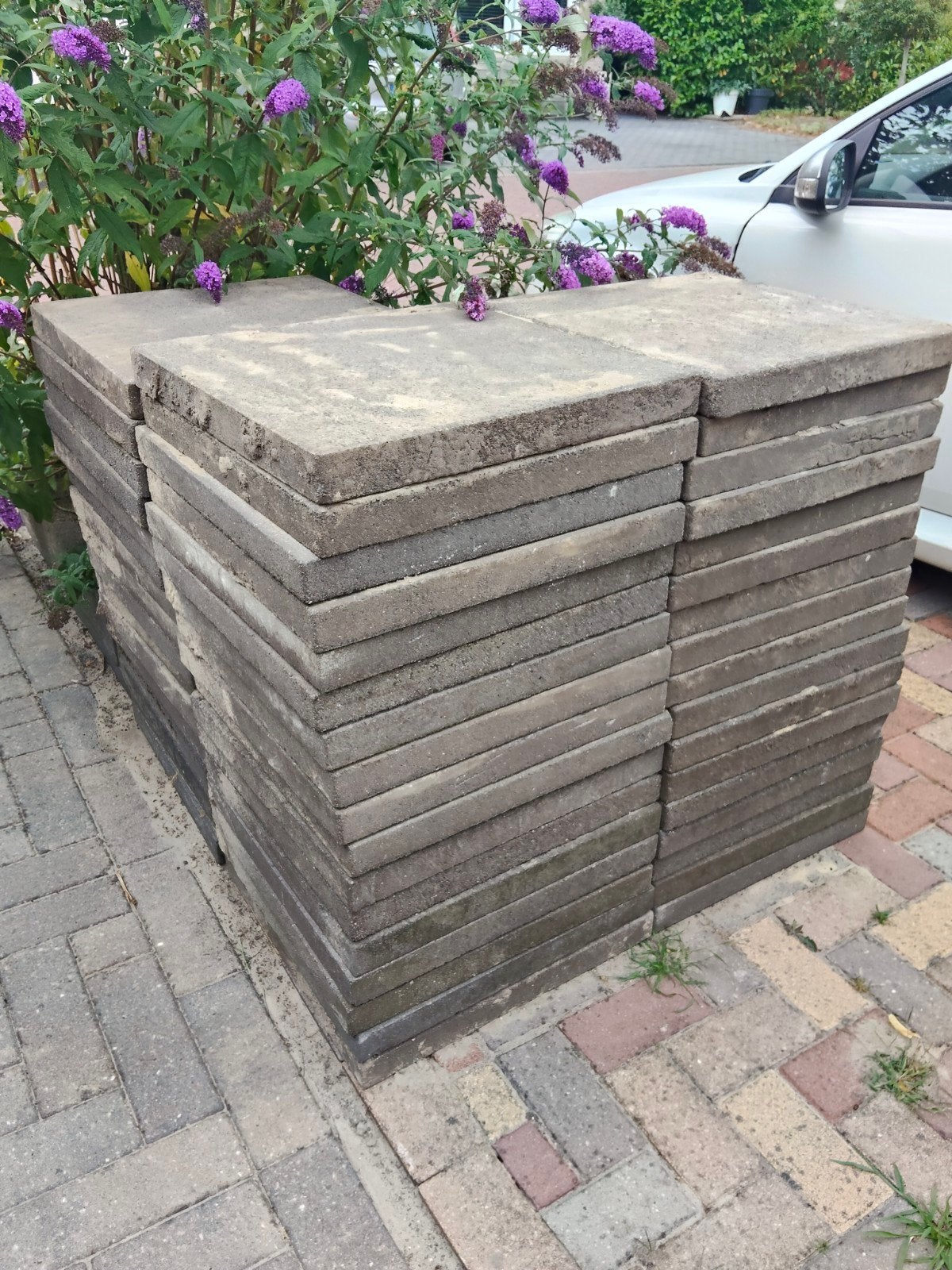 Terras tegels, Tuin en Terras, Ophalen, Gebruikt, Beton, Terrastegels