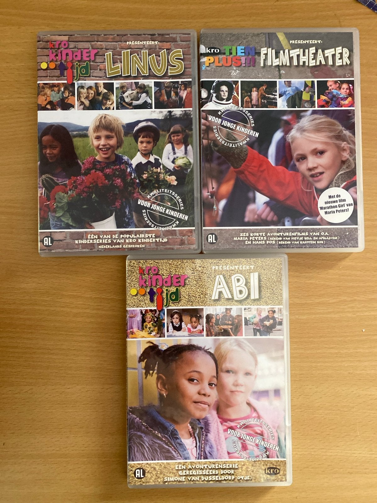 KRO Kindertijd DVD's: Linus, Filmtheater & Abi (3 stuks), Cd's en Dvd's, Avontuur, Gebruikt, Verzamelbox, Alle leeftijden
