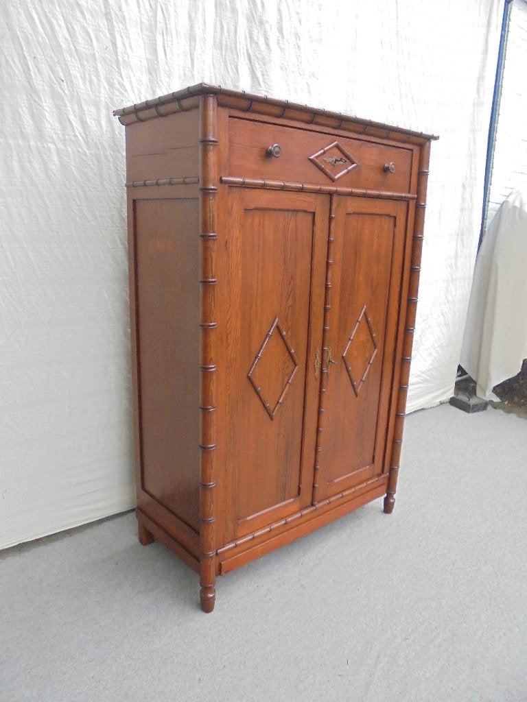 Mooie antieke faux bamboo kast, Ophalen of Verzenden