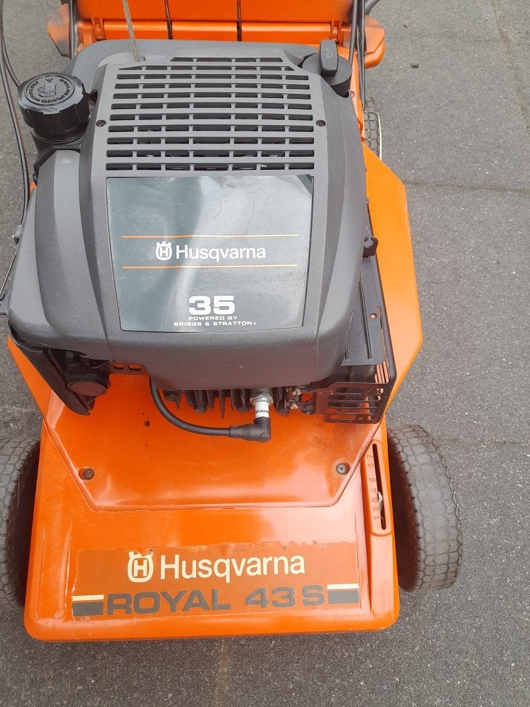 Husqvarna ROYAL 43S motormaaier, Tuin en Terras, Ophalen, Cirkelmaaier, Gebruikt, Opvangbak