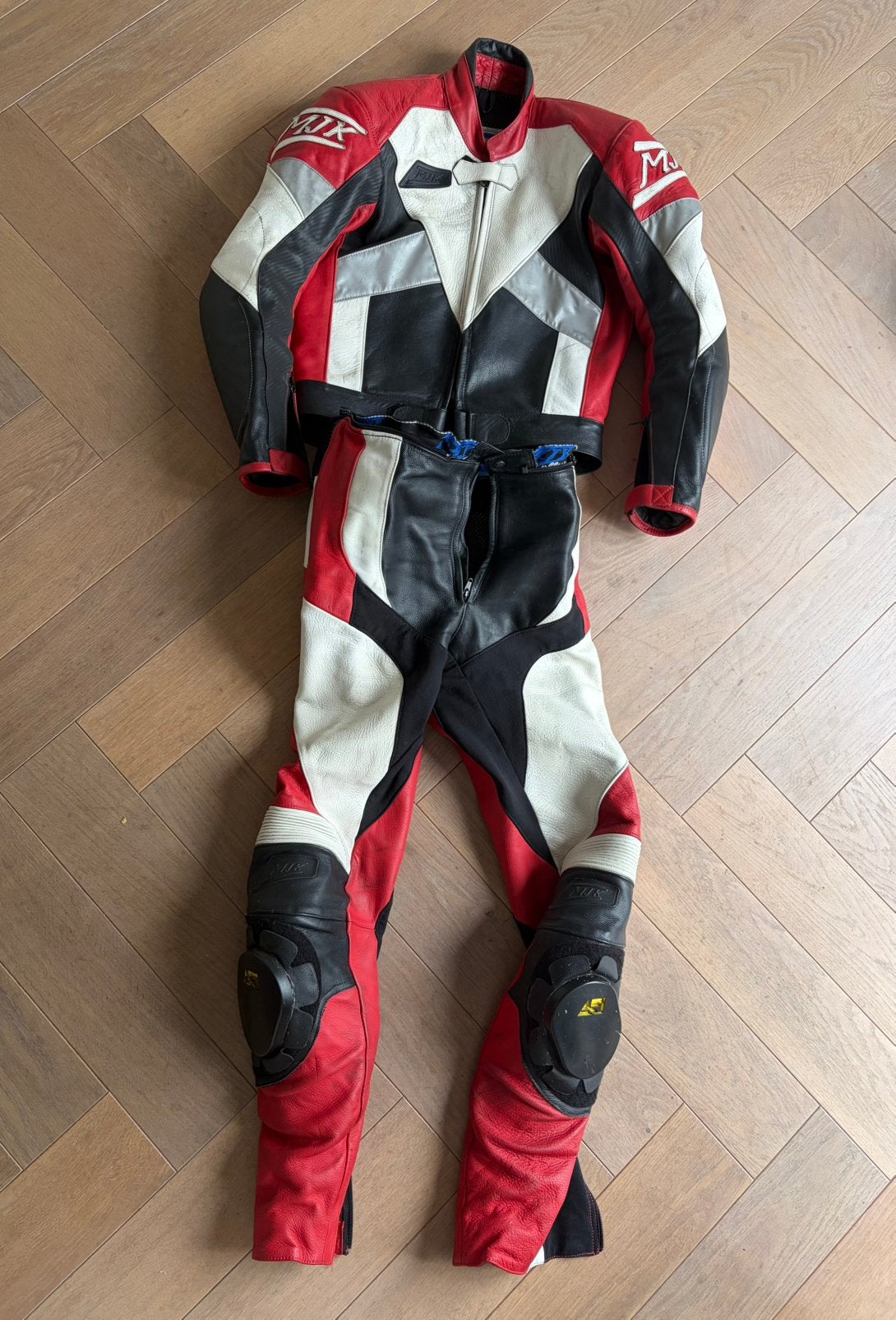 Mjk tweedelig motorpak, Motoren, Ophalen, Tweedehands, Combipak