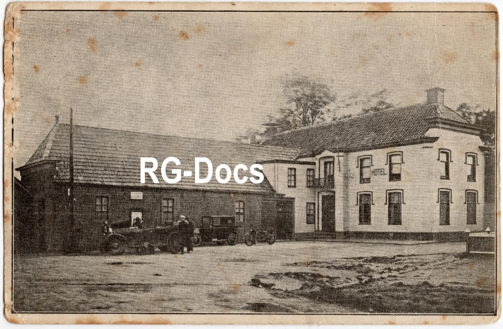Ansichtkaart - Briefkaart Hotel Broekema Zoutkamp ca. 1925, Ophalen of Verzenden, 1920 tot 1940, Ongelopen, Groningen