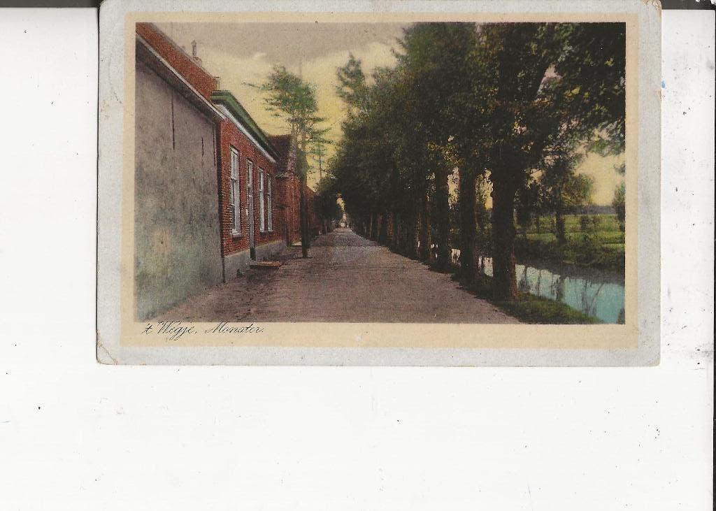 Monster t Wegje naar Niezijl 21-8-1924 W Troost, Verzamelen, Ophalen of Verzenden, 1920 tot 1940, Gelopen, Zuid-Holland