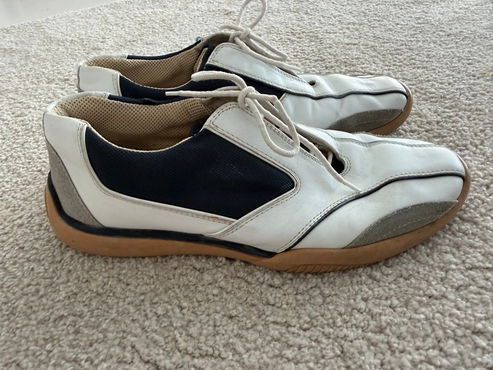 Leren sneakers merk Zegna - Zeer goede conditie maat 43, Ophalen of Verzenden, Wit, Sneakers of Gympen