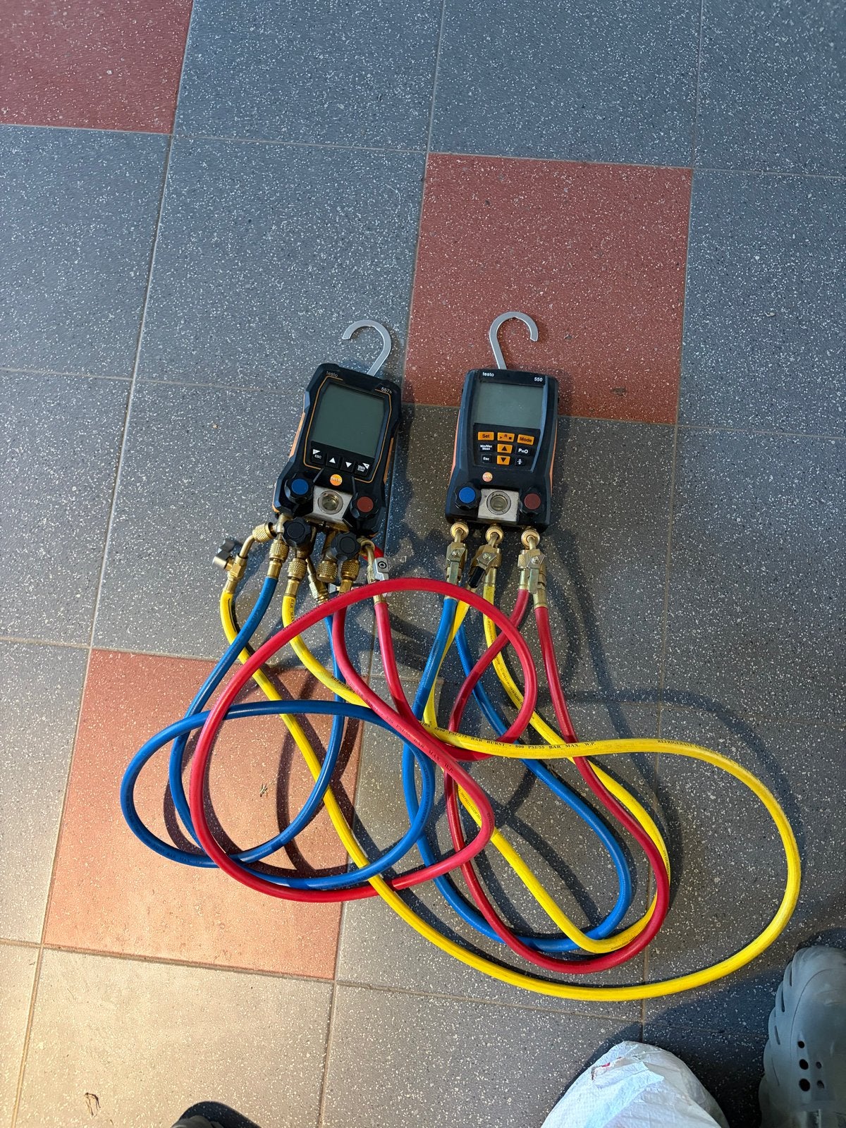 Digitale Manifold Set met Slangen - Testo, Ophalen of Verzenden, Gebruikt, Overige merken, Overige typen
