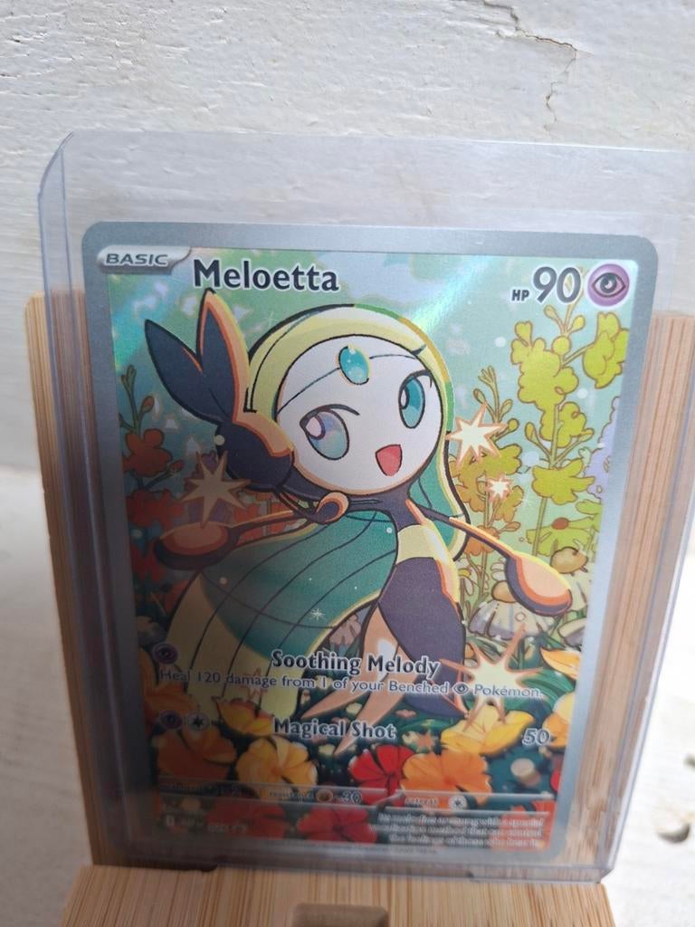 Meloetta 026/026 Promo Pokemon Kaart - Zo Goed Als Nieuw, Ophalen of Verzenden, Zo goed als nieuw, Losse kaart, Foil
