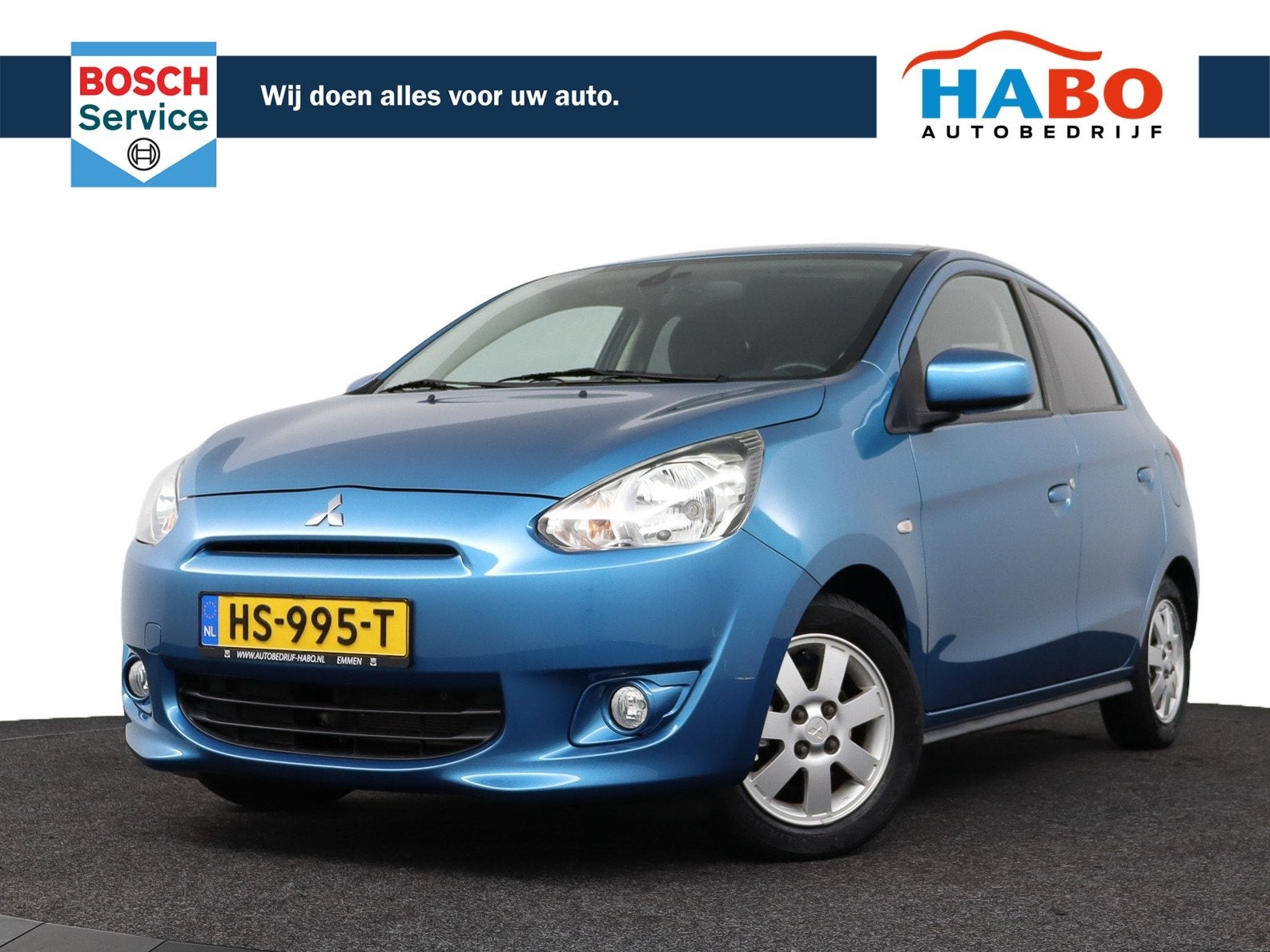 Mitsubishi Space Star 1.0 CLEARTEC BRIGHT ECC/REGEN.SENS/LIC, Auto's, Mitsubishi, Voorwielaandrijving, Stof, Gebruikt, Blauw