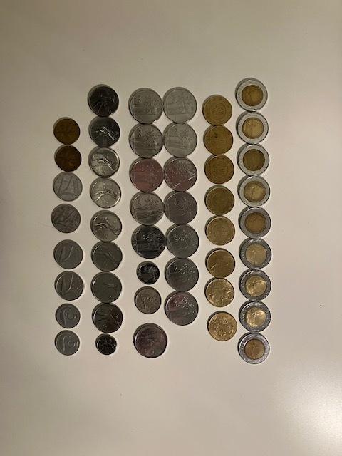 76 munten Italie, 1921-1999, Ophalen of Verzenden, Italië
